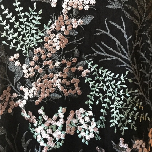 🆕 NWT Lane Bryant Embroidered Florals Black Mesh Cocktail Dress - Picture 5 of 13